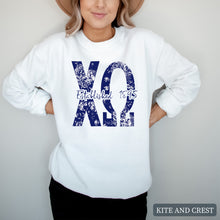 Load image into Gallery viewer, Blue Floral Sorority Crewneck Sweatshirt
