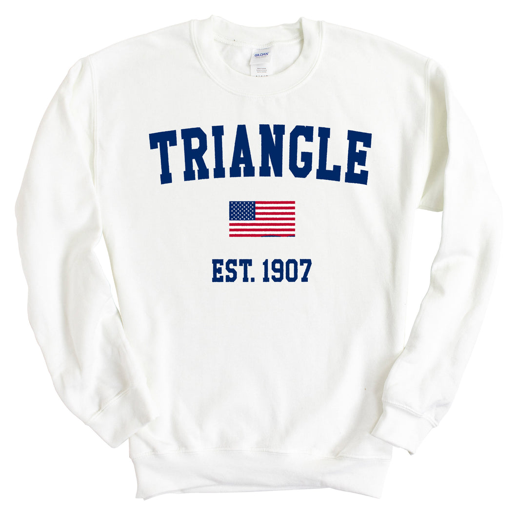 USA Flag Sweatshirt - Fraternity Crewneck Sweatshirt