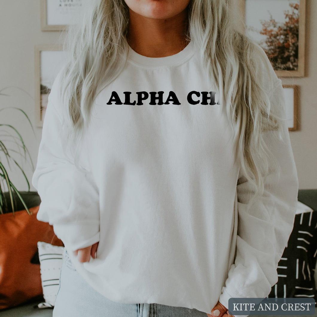 Sweatshirt - Block Name Crewneck Sweatshirt