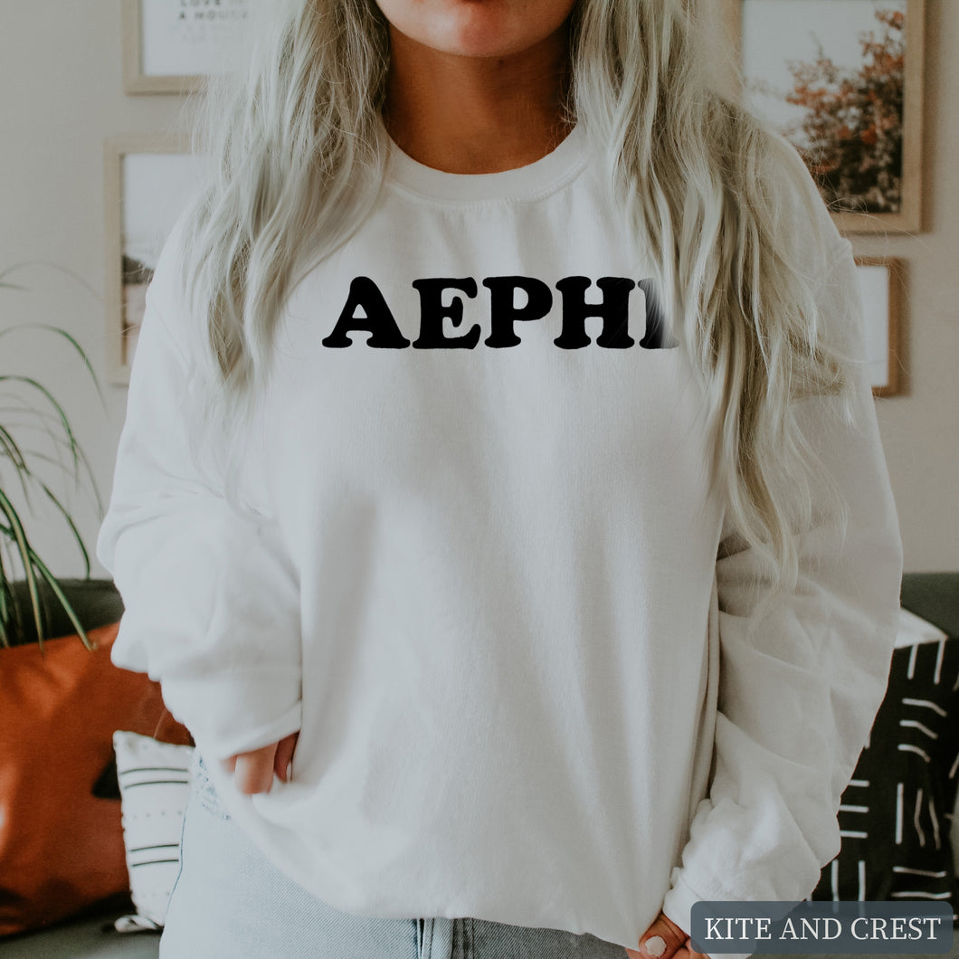 Sweatshirt - Block Name Crewneck Sweatshirt