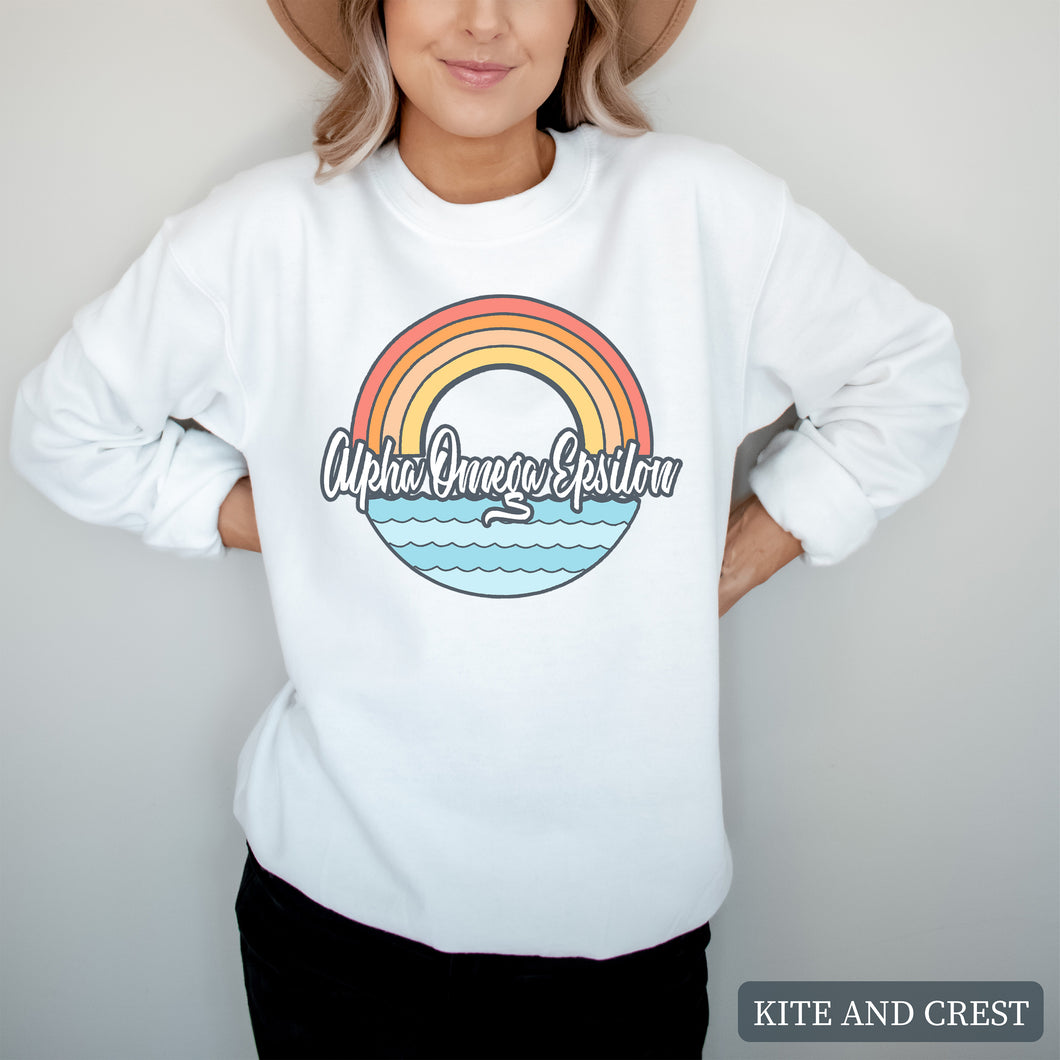 Wavy Rainbow Crewneck Sweatshirt