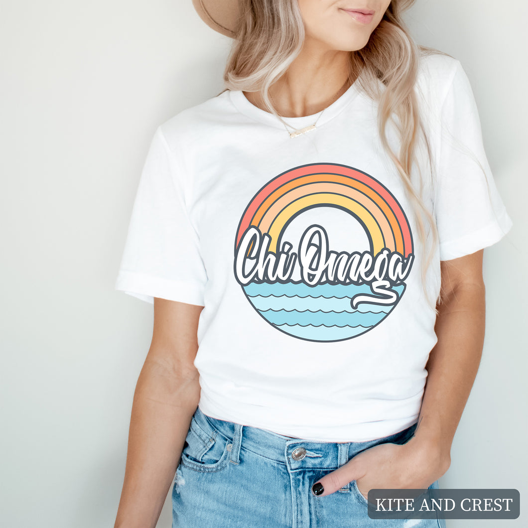 T-shirt - Wavy Rainbow Tee