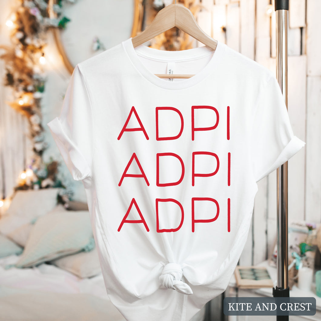 T-Shirt | Red and Stacked Shirt | Sorority Gift Idea