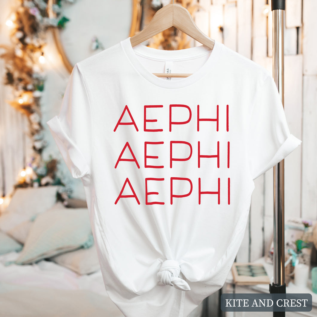 T-Shirt | Red and Stacked Shirt | Sorority Gift Idea