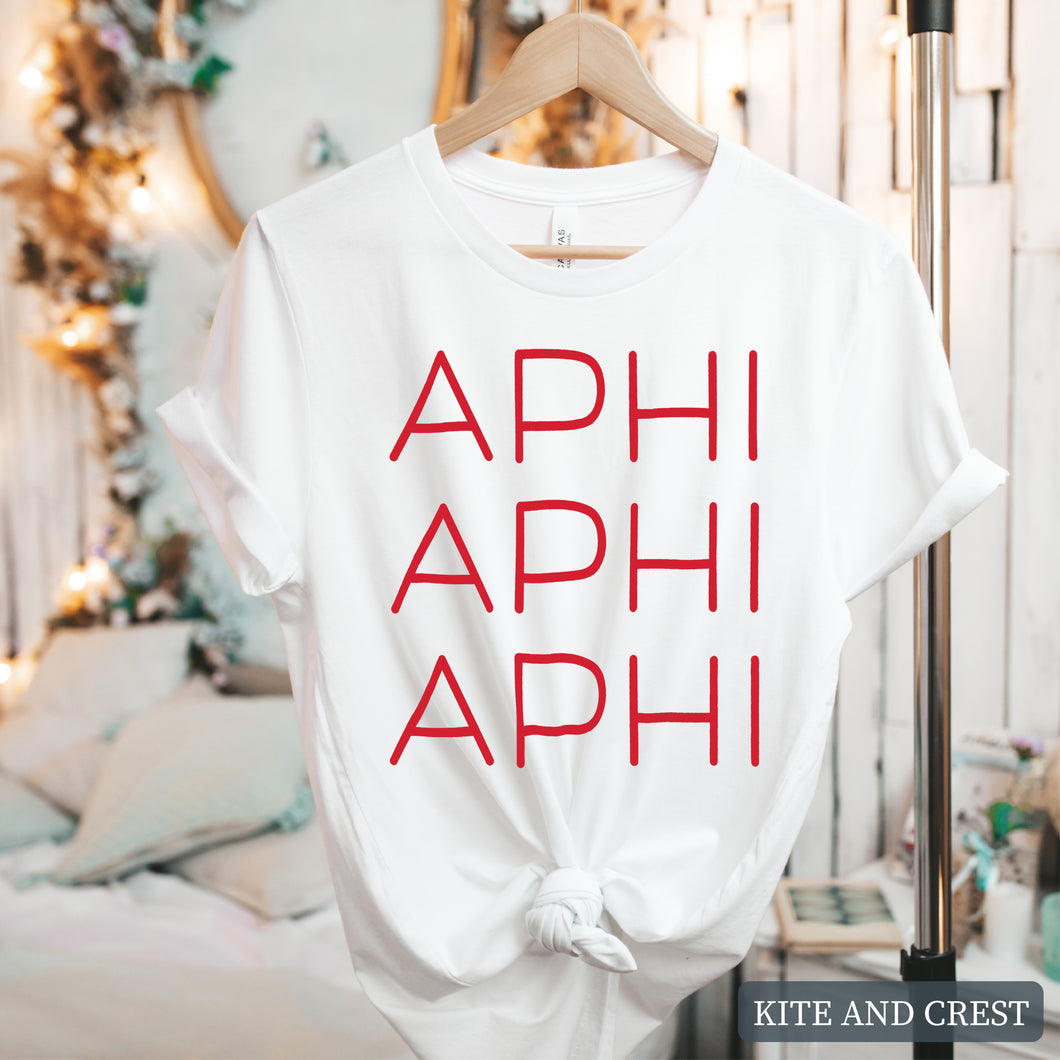 T-Shirt | Red and Stacked Shirt | Sorority Gift Idea