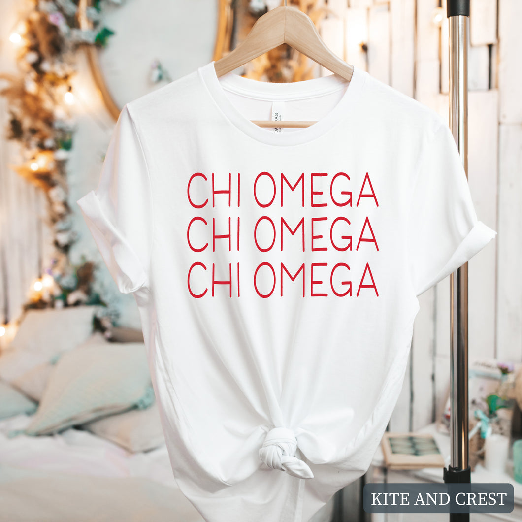 T-Shirt | Red and Stacked Shirt | Sorority Gift Idea