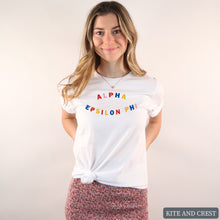 Load image into Gallery viewer, T-Shirt | Circular Colorful Shirt | Sorority Gift Idea
