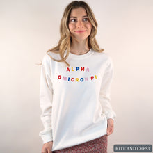 Load image into Gallery viewer, Sweatshirt | Circular Colorful Crewneck Sweatshirt | Sorority Gift Idea
