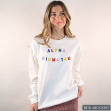 Load image into Gallery viewer, Sweatshirt | Circular Colorful Crewneck Sweatshirt | Sorority Gift Idea
