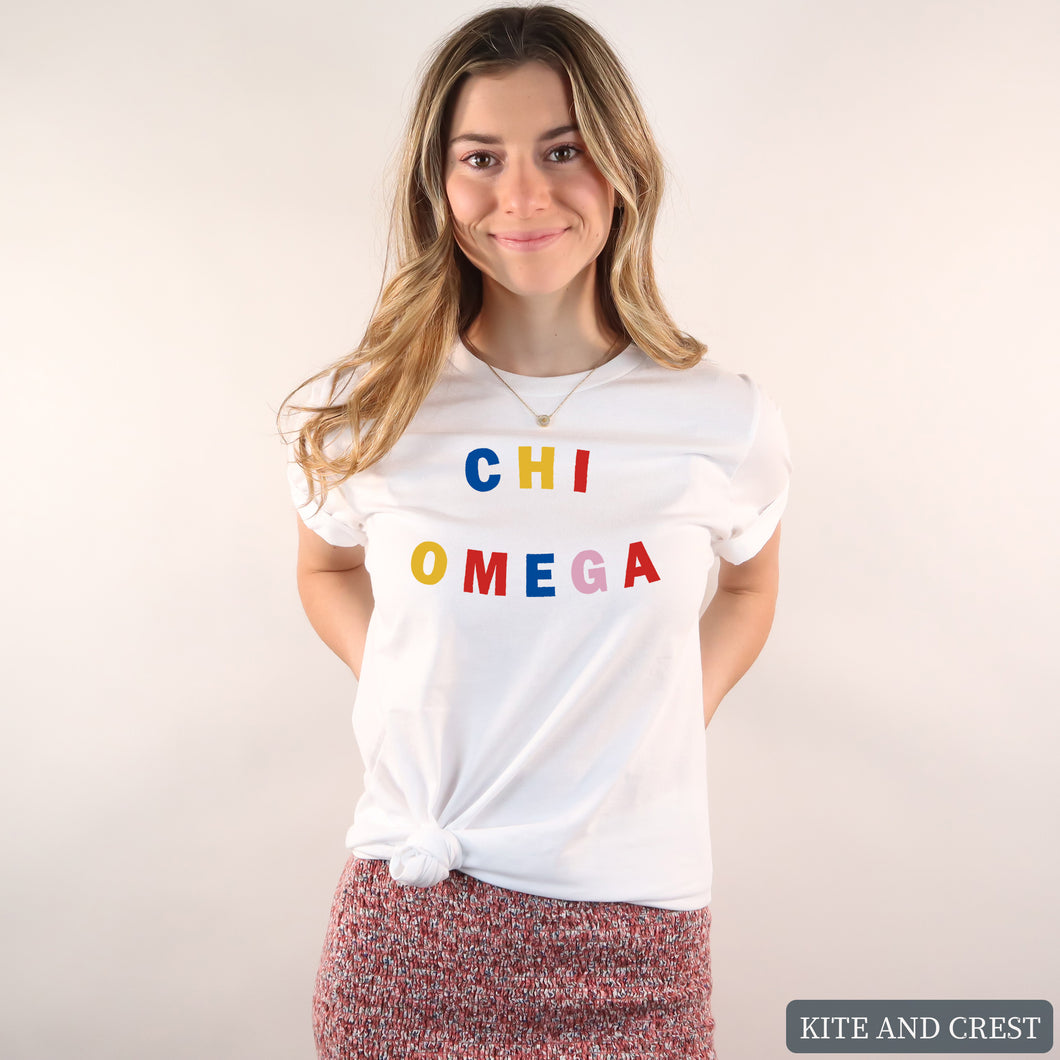 T-Shirt | Circular Colorful Shirt | Sorority Gift Idea