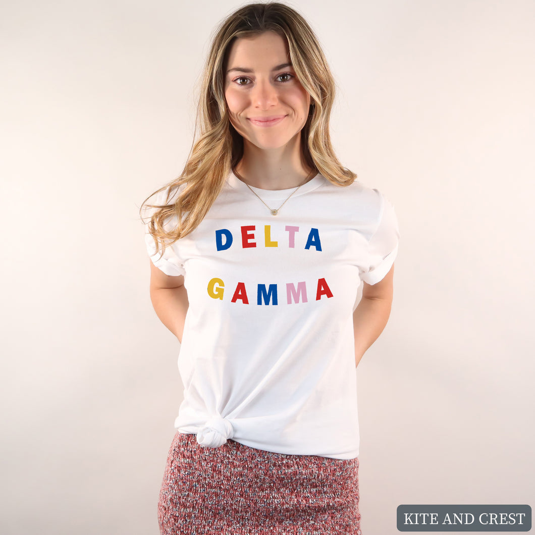 T-Shirt | Circular Colorful Shirt | Sorority Gift Idea