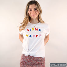 Load image into Gallery viewer, T-Shirt | Circular Colorful Shirt | Sorority Gift Idea
