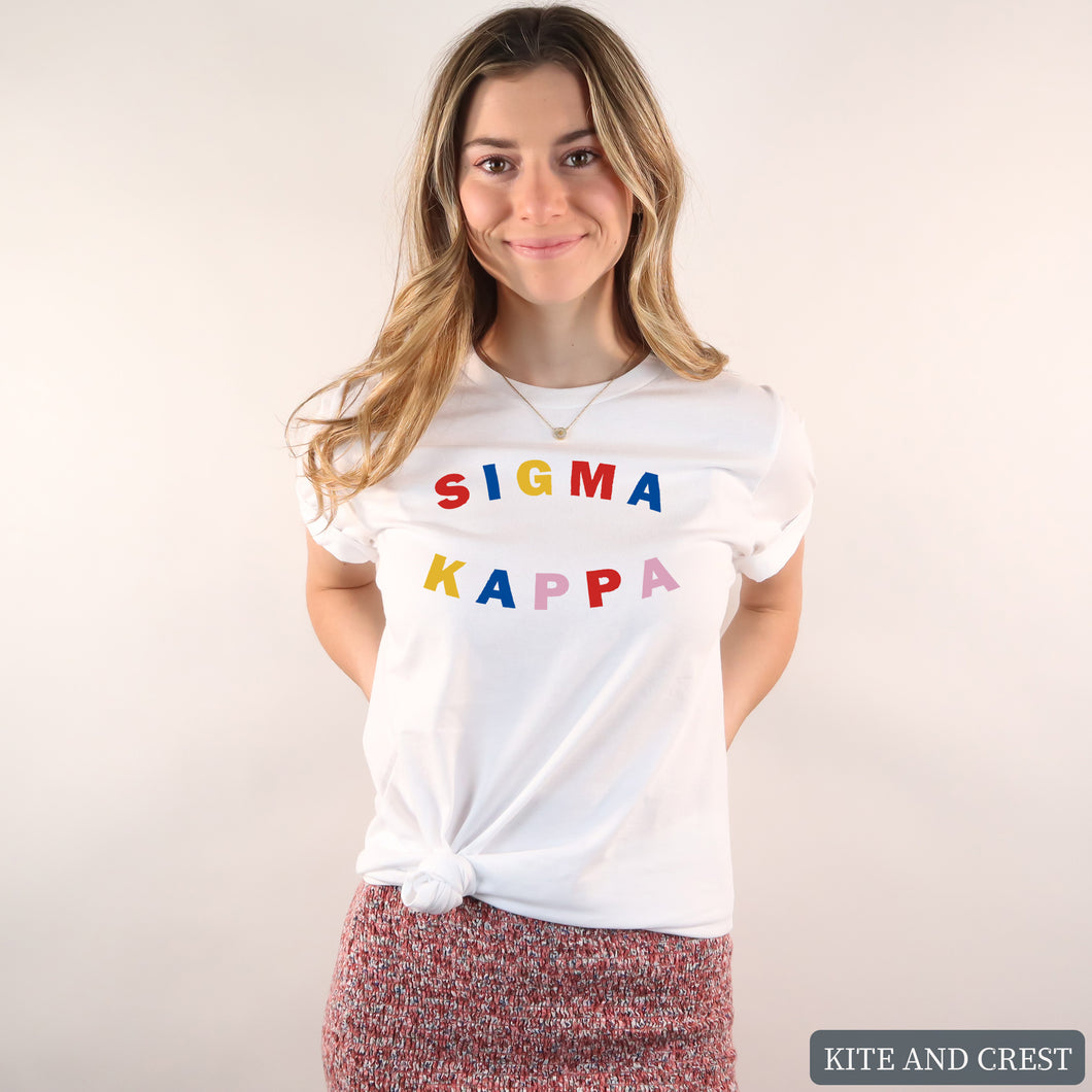 T-Shirt | Circular Colorful Shirt | Sorority Gift Idea