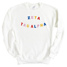 Load image into Gallery viewer, Sweatshirt | Circular Colorful Crewneck Sweatshirt | Sorority Gift Idea
