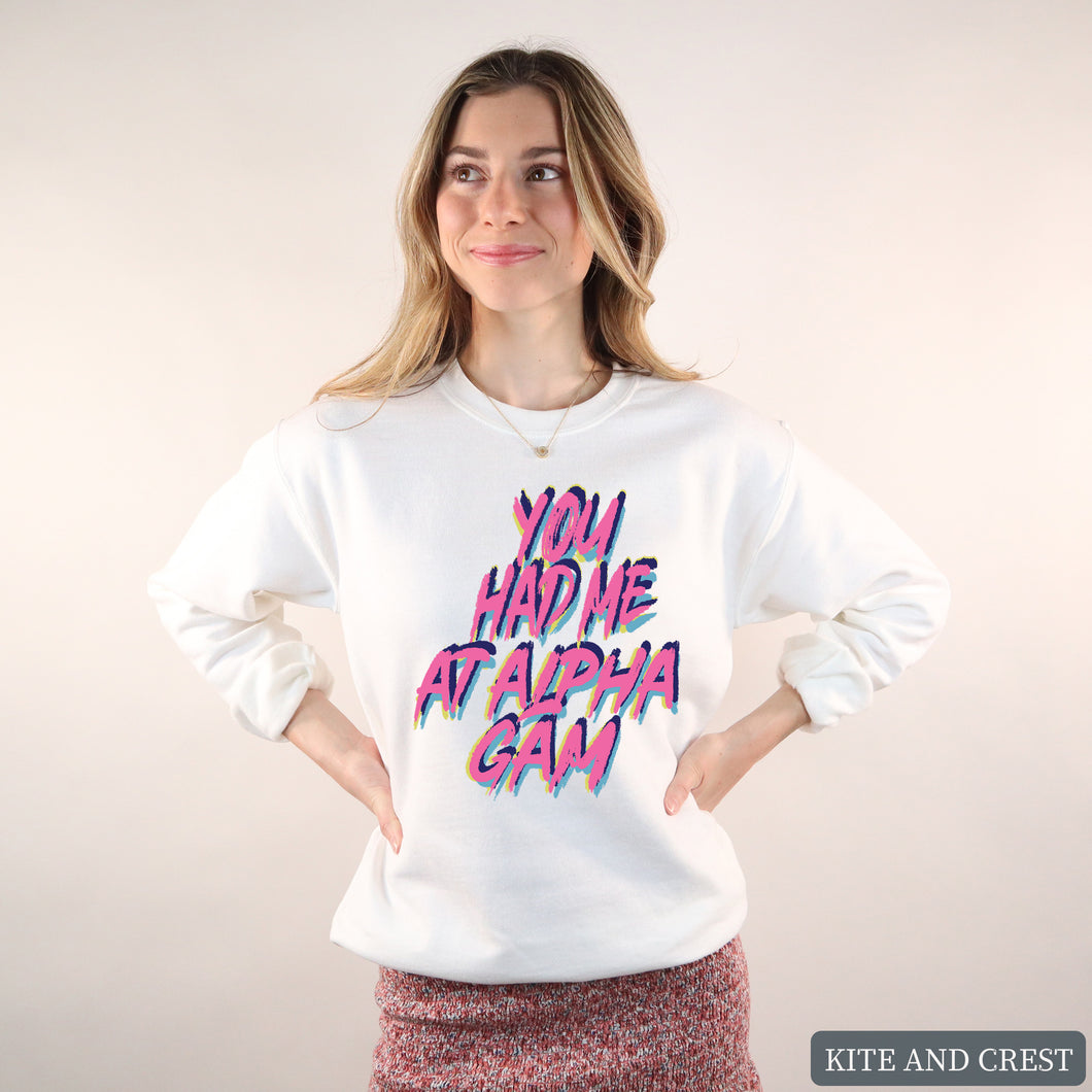 Sweatshirt | You Had Me At Crewneck Sweatshirt | Sorority Gift Idea