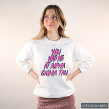 Load image into Gallery viewer, Sweatshirt | You Had Me At Crewneck Sweatshirt | Sorority Gift Idea
