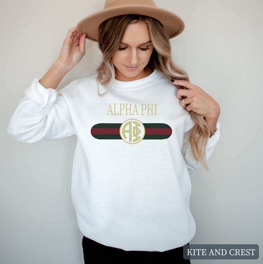 Sweatshirt - Golden Stripes Crewneck Sweatshirt