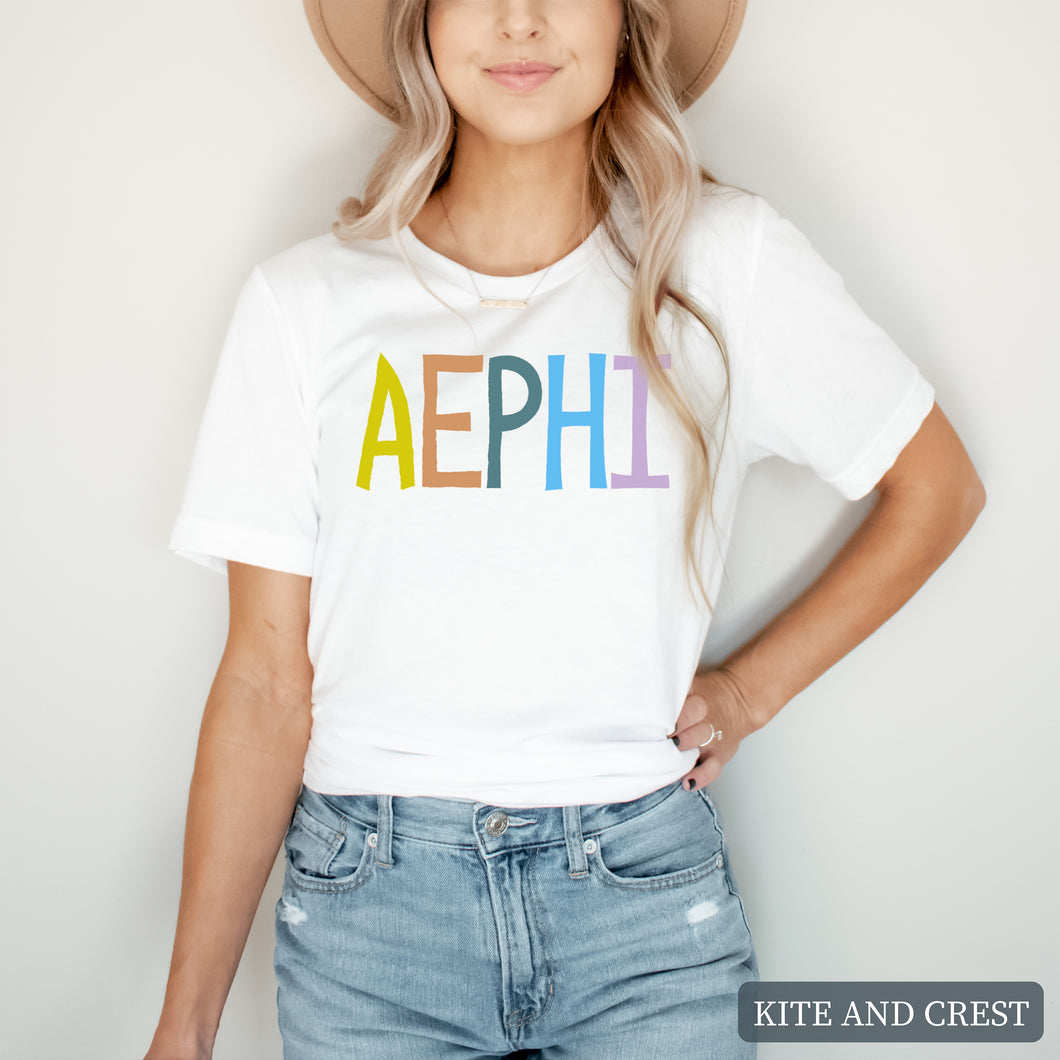 T-shirt - Colorful Lined Tee