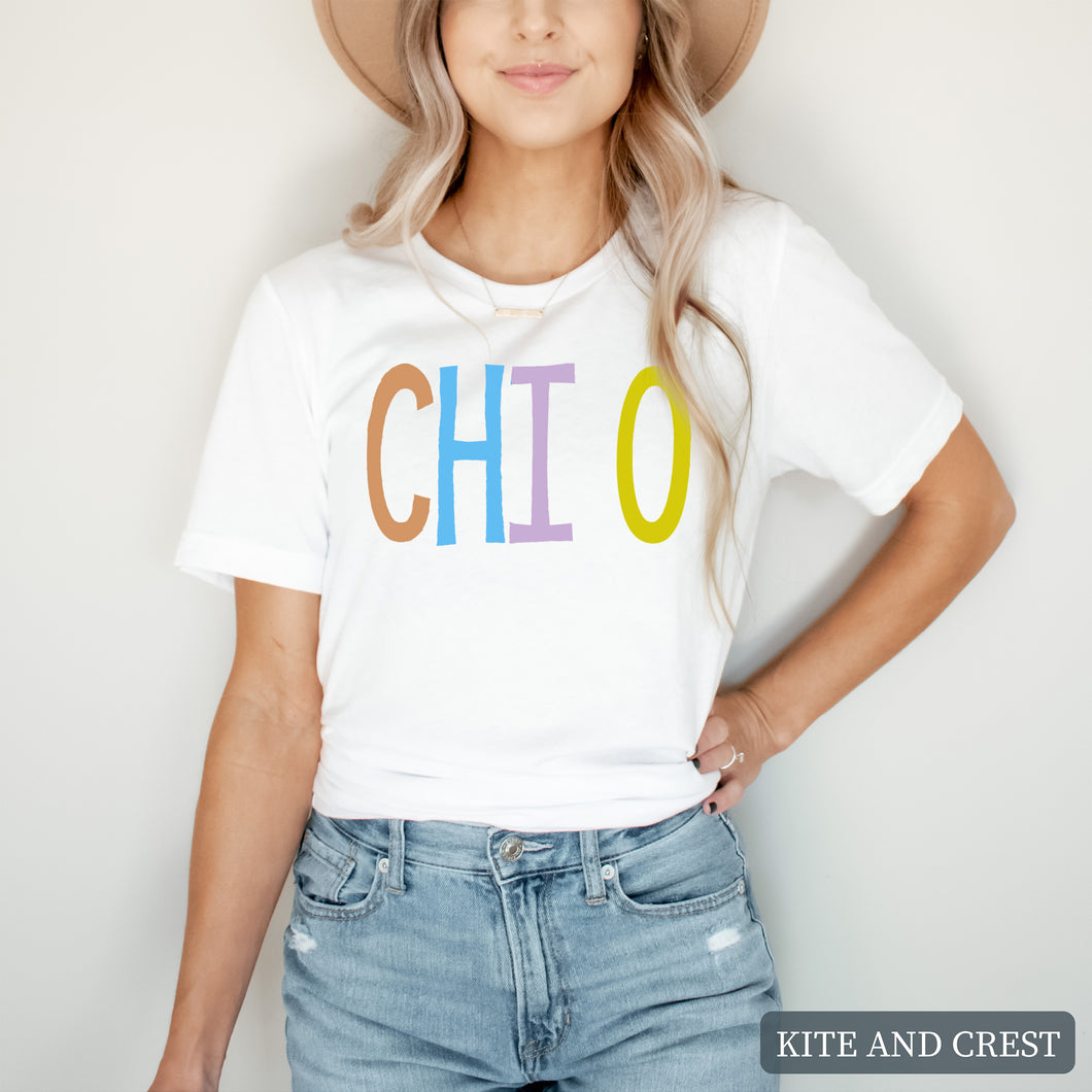 T-shirt - Colorful Lined Tee