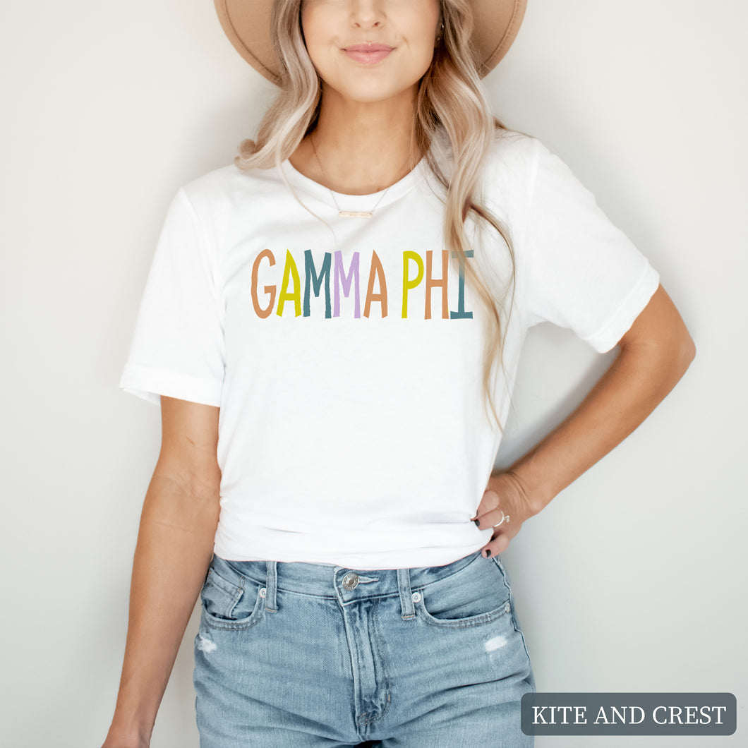 T-shirt - Colorful Lined Tee