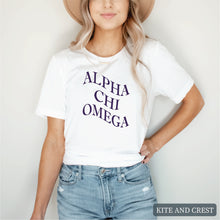 Load image into Gallery viewer, T-Shirt | Large and Wavy Letters Shirt | Sorority Gift Idea
