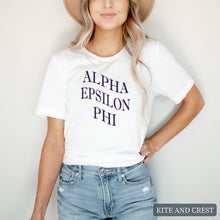 Load image into Gallery viewer, T-Shirt | Large and Wavy Letters Shirt | Sorority Gift Idea
