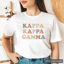 Load image into Gallery viewer, Bright and Colorful Sorority T-Shirt Shirt Tee
