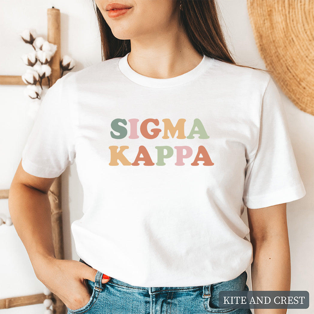 Bright and Colorful Sorority T-Shirt Shirt Tee