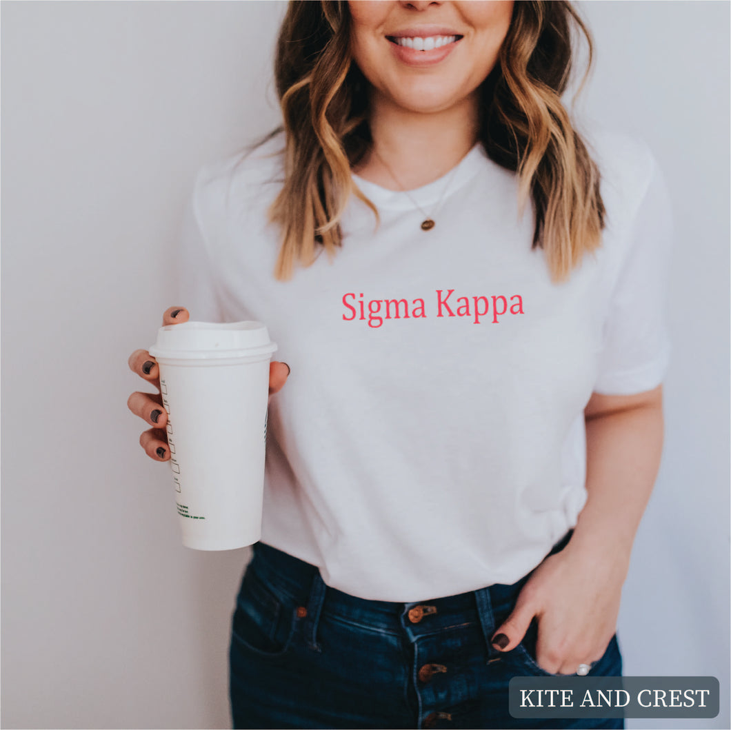 T-Shirt | Basic Written Shirt | Sorority Gift Idea