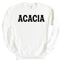 Load image into Gallery viewer, Acacia Basic Black Letters Sweatshirt - Fraternity Crewneck Sweatshirt - Kite and Crest
