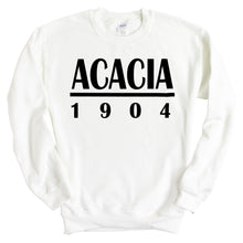 Load image into Gallery viewer, Acacia Black Letter Sweatshirt - Fraternity Crewneck Sweatshirt - Kite and Crest
