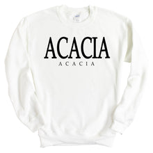 Load image into Gallery viewer, Acacia Block Letter Sweatshirt - Fraternity Crewneck Sweatshirt - Kite and Crest
