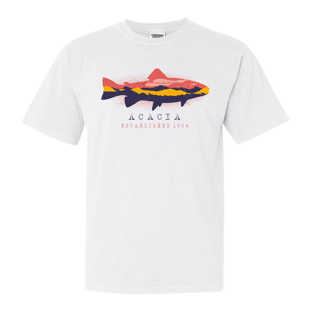 Acacia Fishing Comfort Colors T-Shirt - Fraternity Tee - Kite and Crest