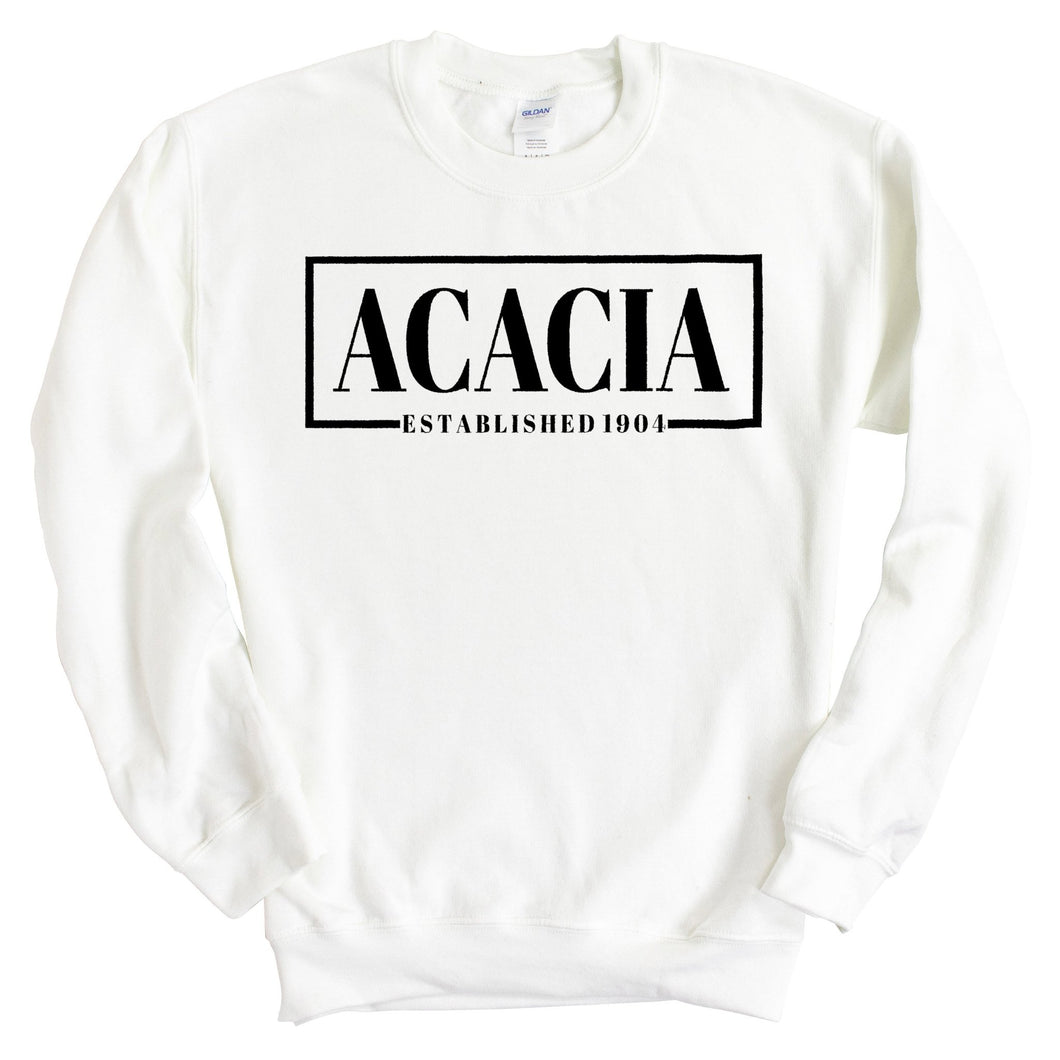 Acacia Fraternal Block Sweatshirt - Fraternity Crewneck Sweatshirt - Kite and Crest