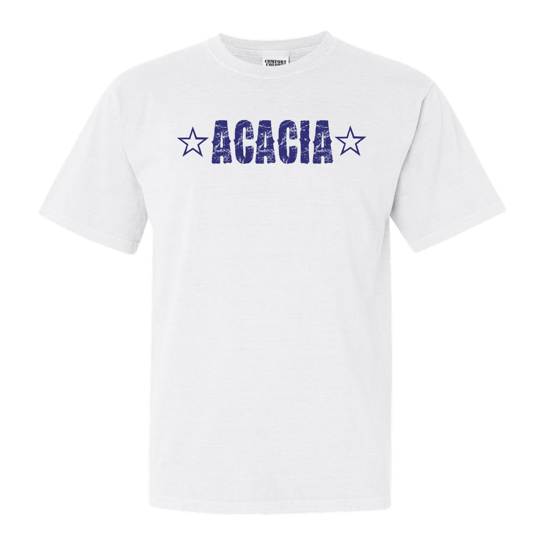 Acacia Fraternal Star Comfort Colors T-Shirt - Fraternity Tee - Kite and Crest