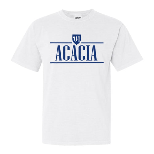 Acacia Shield Comfort Colors T-Shirt - Fraternity Tee - Kite and Crest