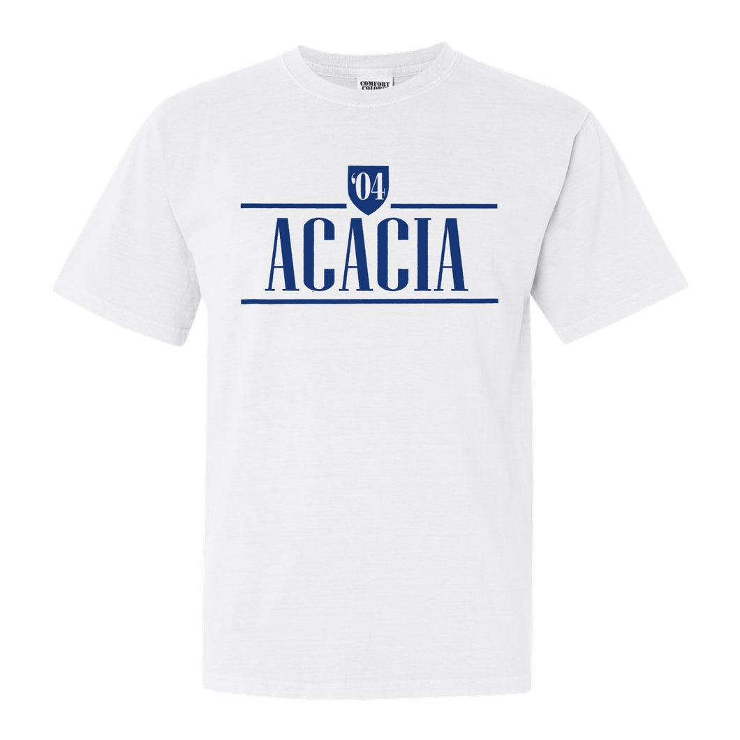 Acacia Shield Comfort Colors T-Shirt - Fraternity Tee - Kite and Crest