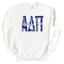 Load image into Gallery viewer, ADPI Alpha Delta Pi Blue Floral Sorority Crewneck Sweatshirt - Kite and Crest
