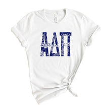 Load image into Gallery viewer, ADPi Alpha Delta Pi Blue Floral Sorority T-Shirt - Kite and Crest
