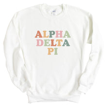Load image into Gallery viewer, ADPI Alpha Delta Pi Bright and Colorful Sorority Crewneck Sweatshirt - Kite and Crest
