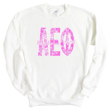 Load image into Gallery viewer, AEPHI Alpha Epsilon Phi Pink Floral Sorority Crewneck Sweatshirt - Kite and Crest
