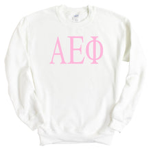 Load image into Gallery viewer, AEPHI Alpha Epsilon Phi Very Pink Sorority Crewneck Sweatshirt - Kite and Crest
