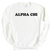 Load image into Gallery viewer, Alpha Chi Omega Sweatshirt - ACHIO Block Name Crewneck Sweatshirt - Kite and Crest
