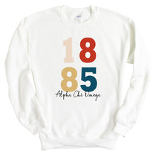 Load image into Gallery viewer, Alpha Chi Omega Sweatshirt | ACHIO Colorful Year Crewneck Sweatshirt | Alpha Chi Omega Sorority Gift Idea - Kite and Crest
