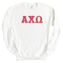 Load image into Gallery viewer, Alpha Chi Omega Sweatshirt - ACHIO Cute Letters Crewneck Sweatshirt - Kite and Crest
