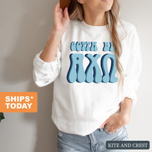 Load image into Gallery viewer, Alpha Chi Omega Sweatshirt - ACHIO Gotta Be Crewneck Sweatshirt - Kite and Crest
