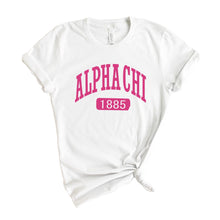 Load image into Gallery viewer, Alpha Chi Omega T-Shirt | ACHIO Large Established Shirt | Alpha Chi Omega Sorority Gift Idea - Kite and Crest
