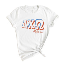 Load image into Gallery viewer, Alpha Chi Omega T-shirt - AXO American Colored Tee - Kite and Crest
