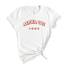 Load image into Gallery viewer, Alpha Chi Omega T-shirt - AXO Red Arch Tee - Kite and Crest
