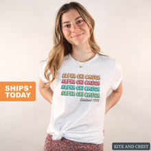 Load image into Gallery viewer, Alpha Chi Omega T-shirt - AXO Stencil Tee - Kite and Crest
